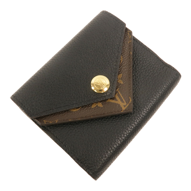 LOUIS VUITTON Monogram/牛皮皮革Double V Wallet錢包-4