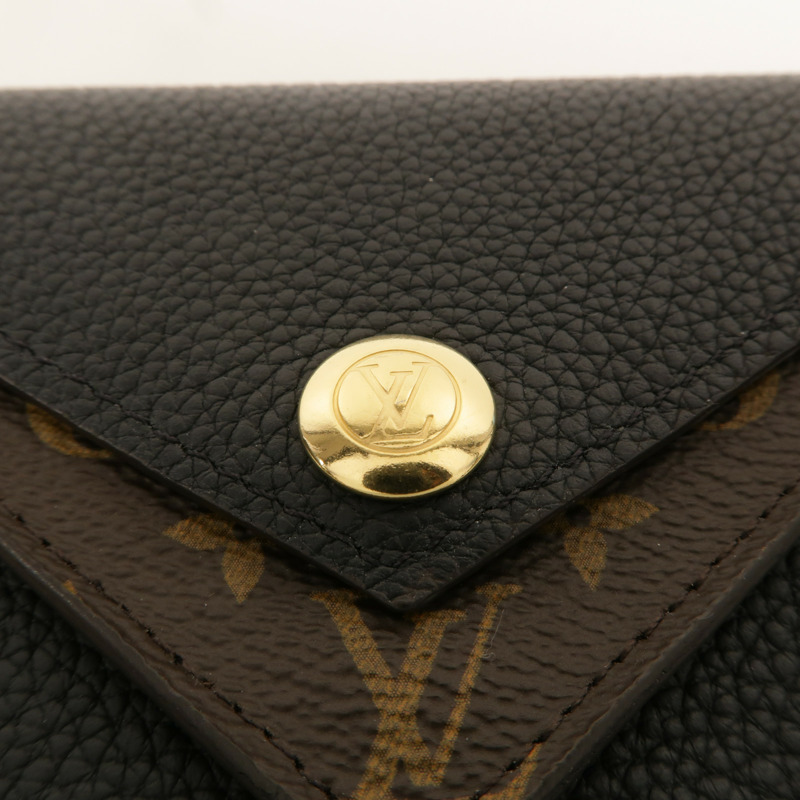 LOUIS VUITTON Monogram/牛皮皮革Double V Wallet錢包-12