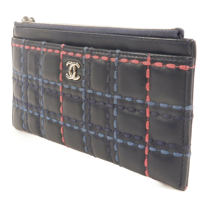 CHANEL 羊皮皮革Zipper long Wallet長錢包-2