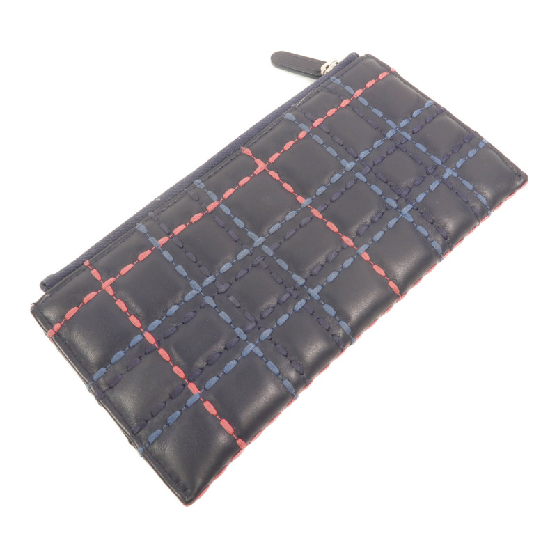 CHANEL 羊皮皮革Zipper long Wallet長錢包-5