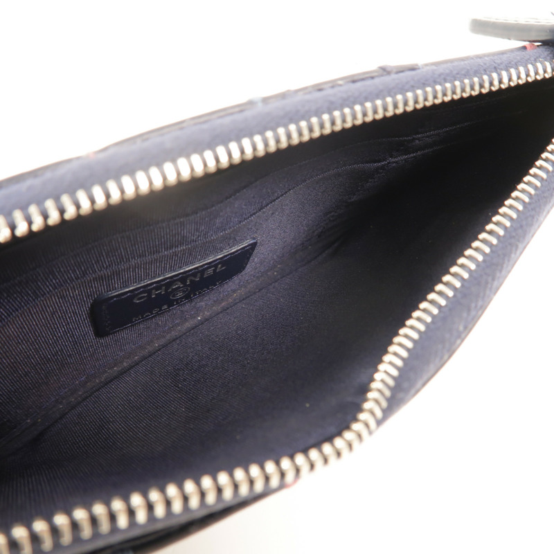 CHANEL 羊皮皮革Zipper long Wallet長錢包-7