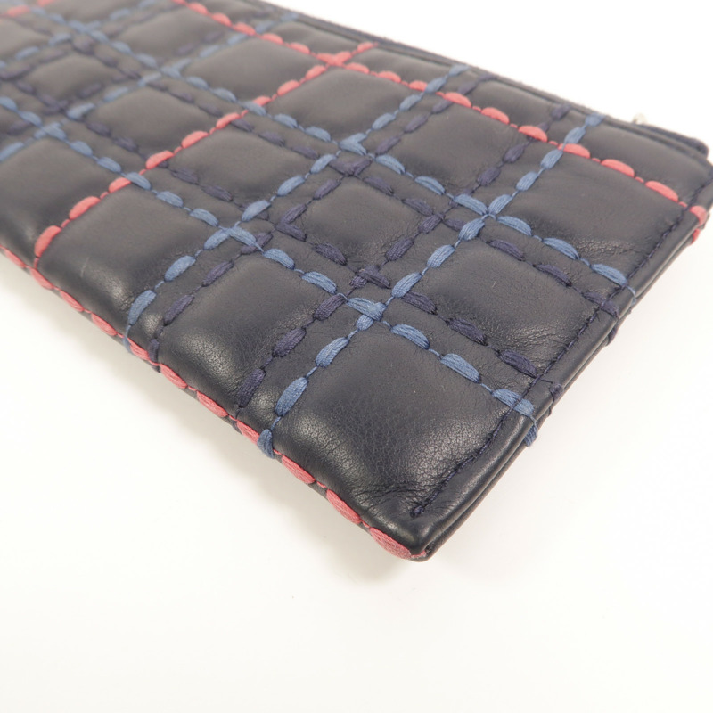 CHANEL 羊皮皮革Zipper long Wallet長錢包-13