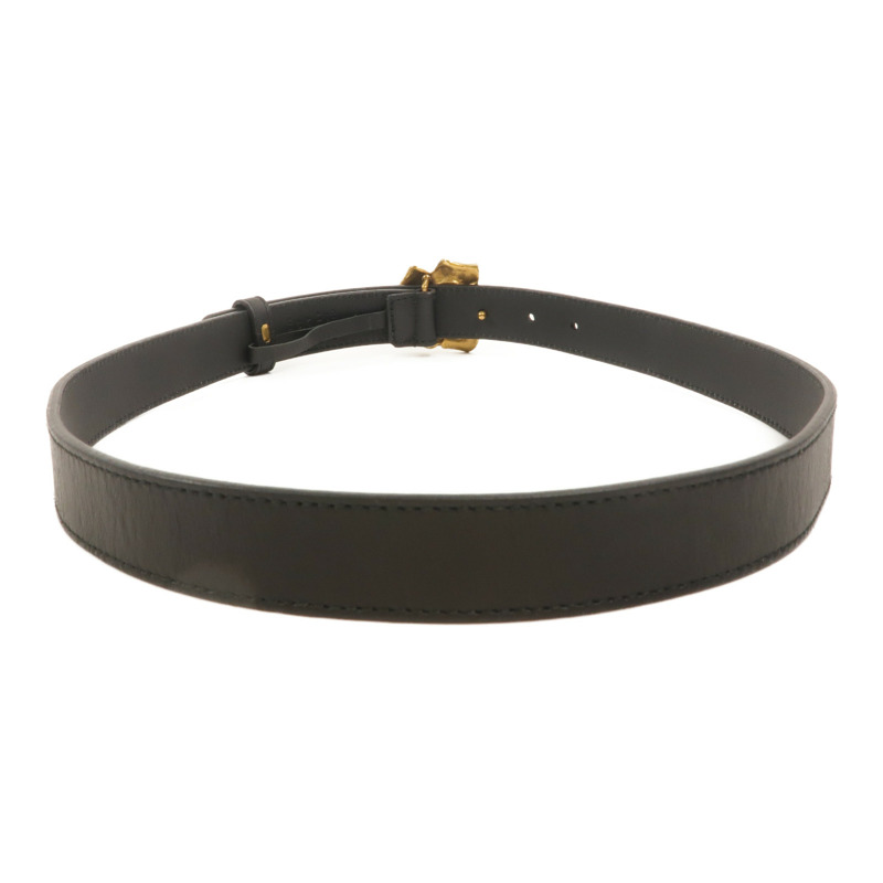 GUCCI 牛皮皮革Metal Flower Leather Belt皮帶-1