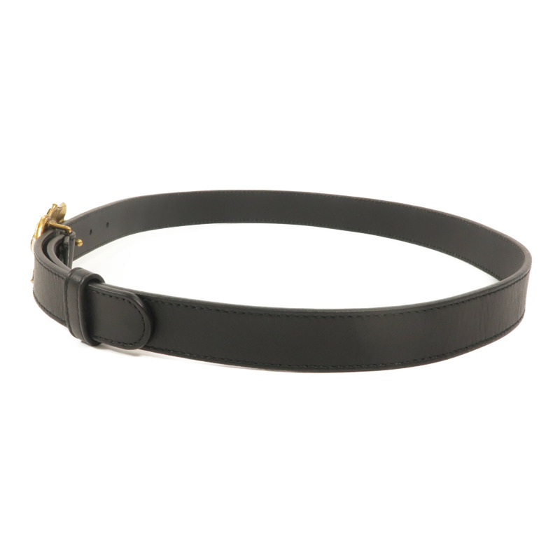 GUCCI 牛皮皮革Metal Flower Leather Belt皮帶-2
