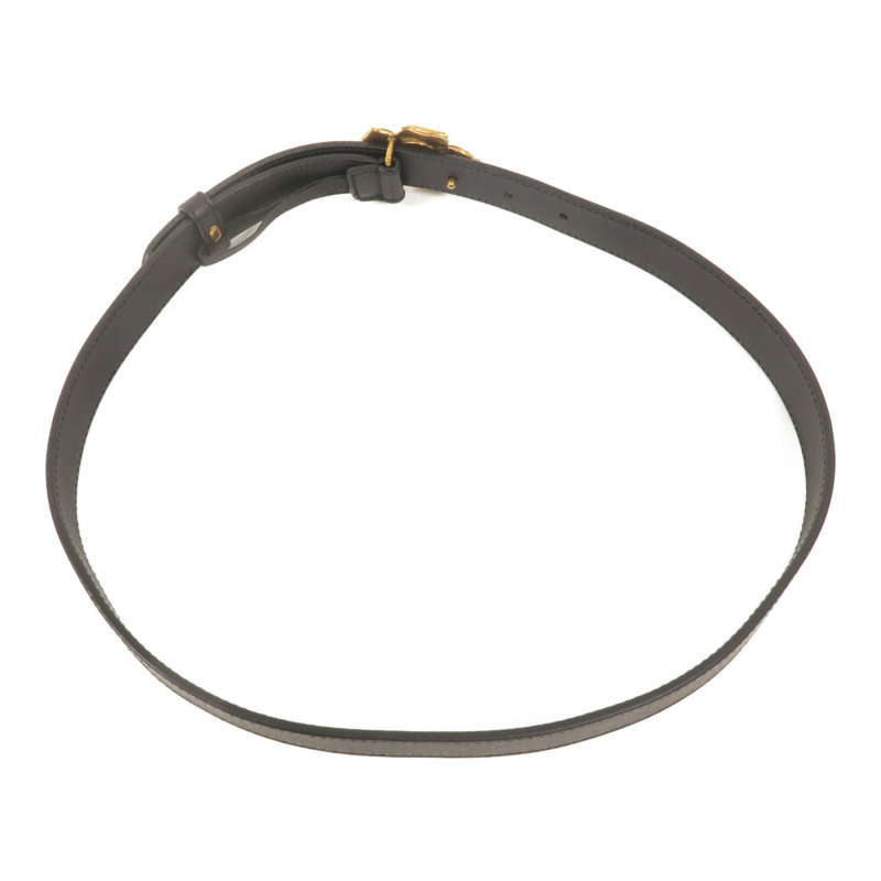 GUCCI 牛皮皮革Metal Flower Leather Belt皮帶-3