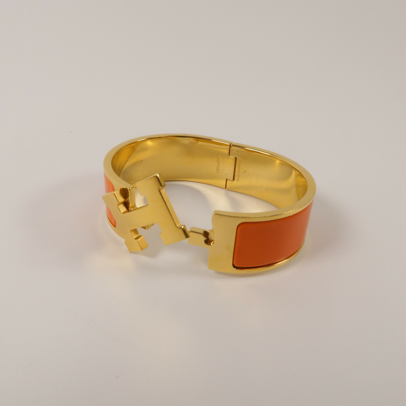 HERMES 金屬/琺瑯Clic-Clac H手鐲-5