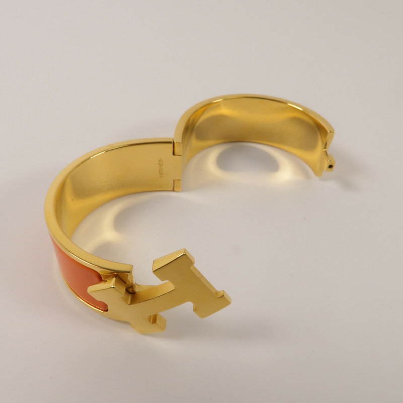 HERMES 金屬/琺瑯Clic-Clac H手鐲-6