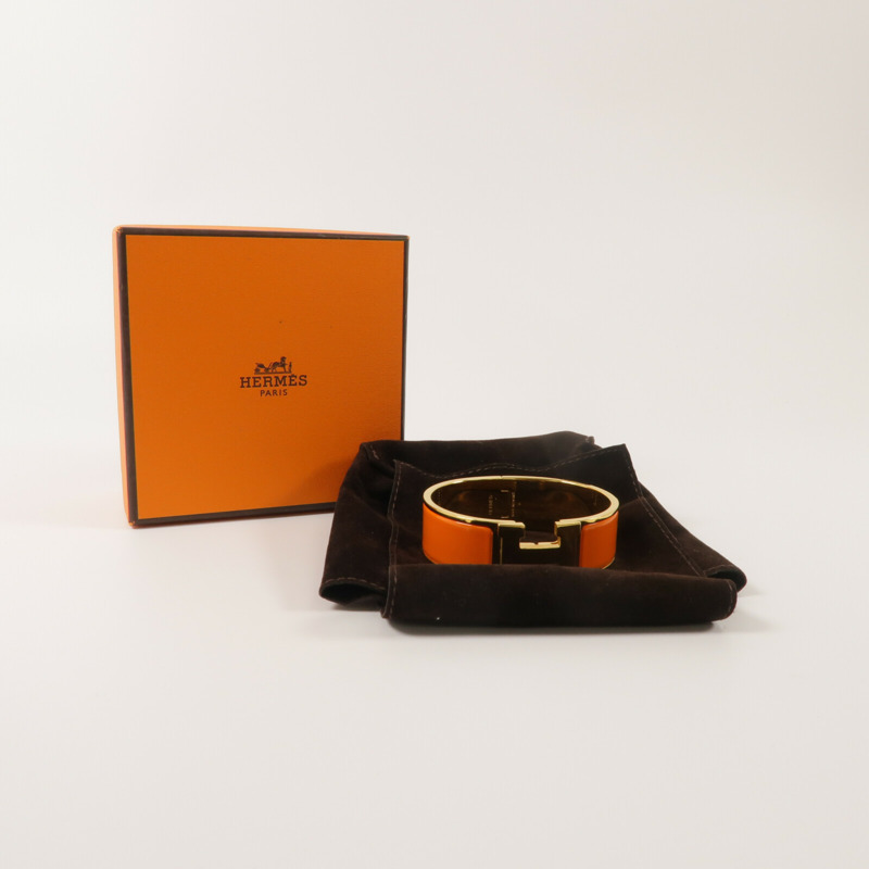 HERMES 金屬/琺瑯Clic-Clac H手鐲-10