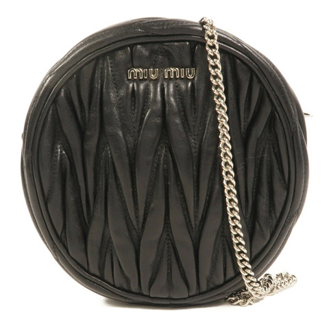 Miu Miu 羊皮皮革Shoulder Bag鏈帶肩背袋