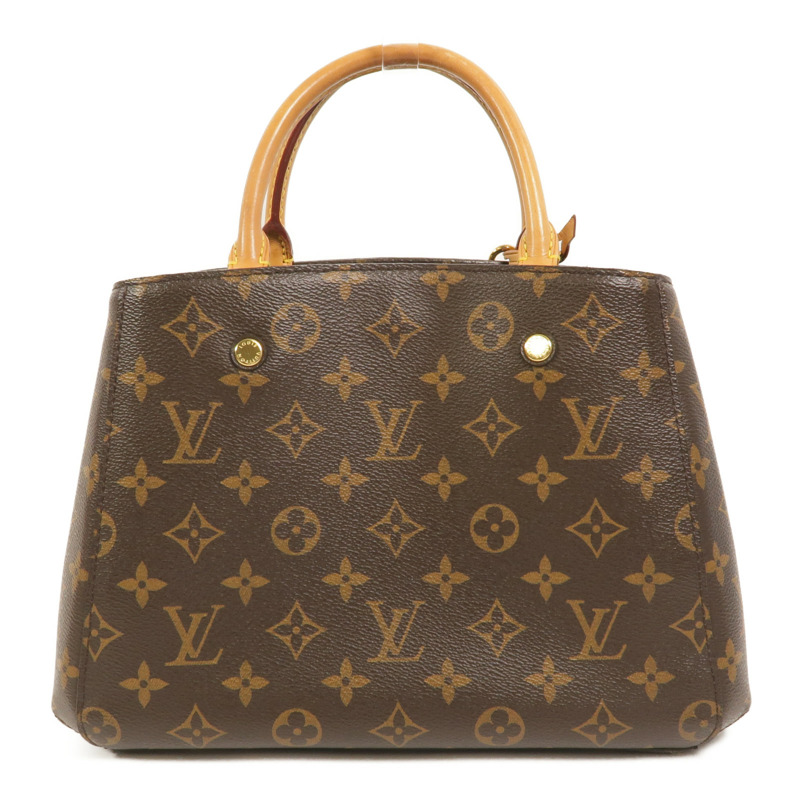 LOUIS VUITTON Monogram Montaigne BB手挽肩背兩用袋棕色-1