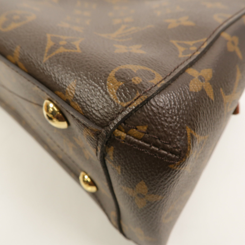 LOUIS VUITTON Monogram Montaigne BB手挽肩背兩用袋棕色-13