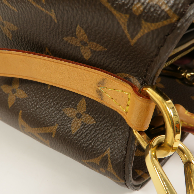 LOUIS VUITTON Monogram Montaigne BB手挽肩背兩用袋棕色-16