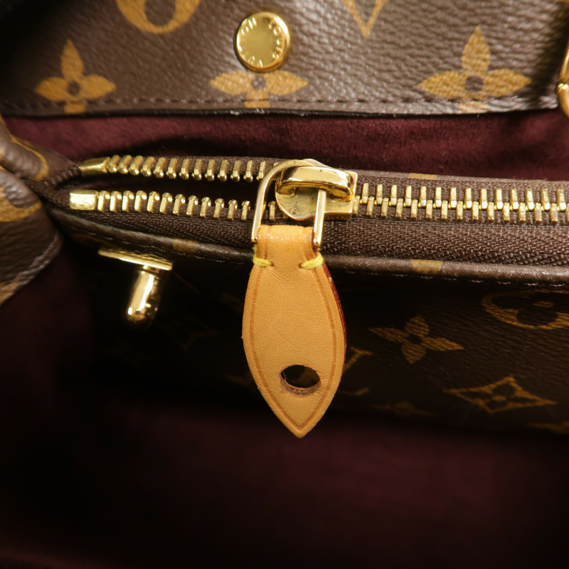 LOUIS VUITTON Monogram Montaigne BB手挽肩背兩用袋棕色-17