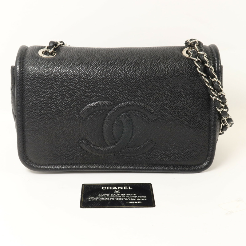 CHANEL 牛皮皮革Chain Shoulder鏈帶肩背袋-9