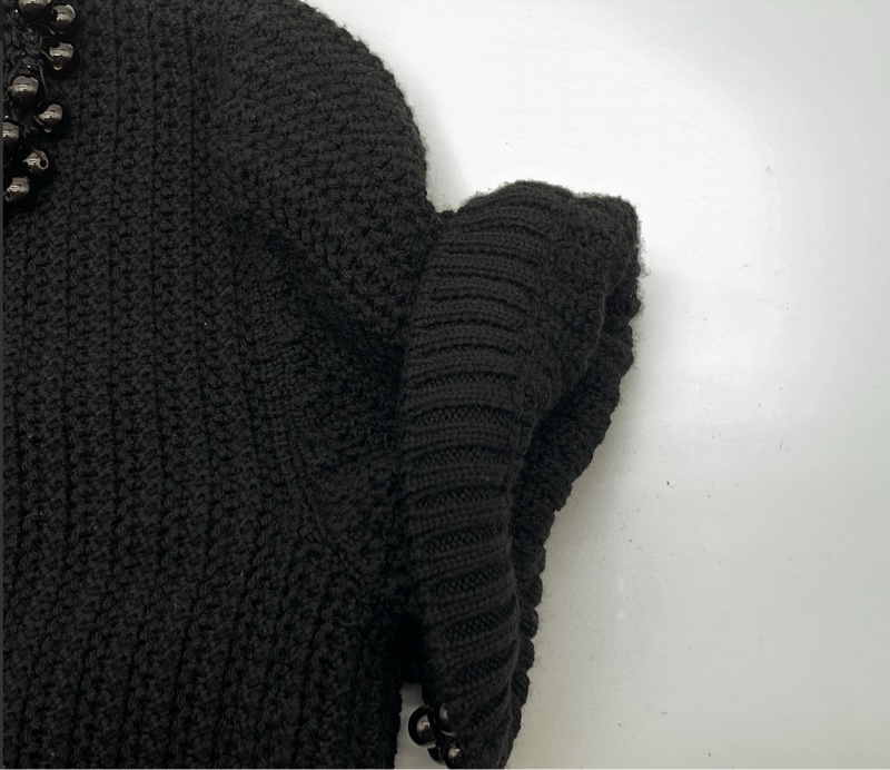 CHANEL BLACK WOOL DRESS #34-5