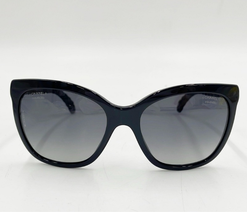 CHANEL SUNGLASSES 5288-Q MATELASSE LEATHER BLACK-0