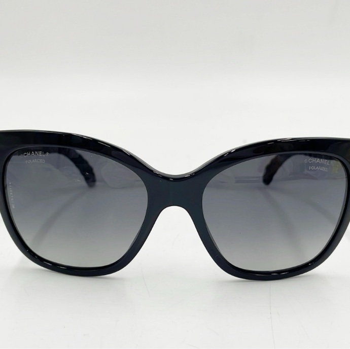 CHANEL SUNGLASSES 5288-Q MATELASSE LEATHER BLACK-6