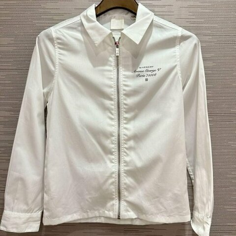 💎Han's house精品服飾💎GIVENCHY 紀梵希 刺繡 LOGO 襯衫 外套 現貨 青年款 =女成人XS 原價9700