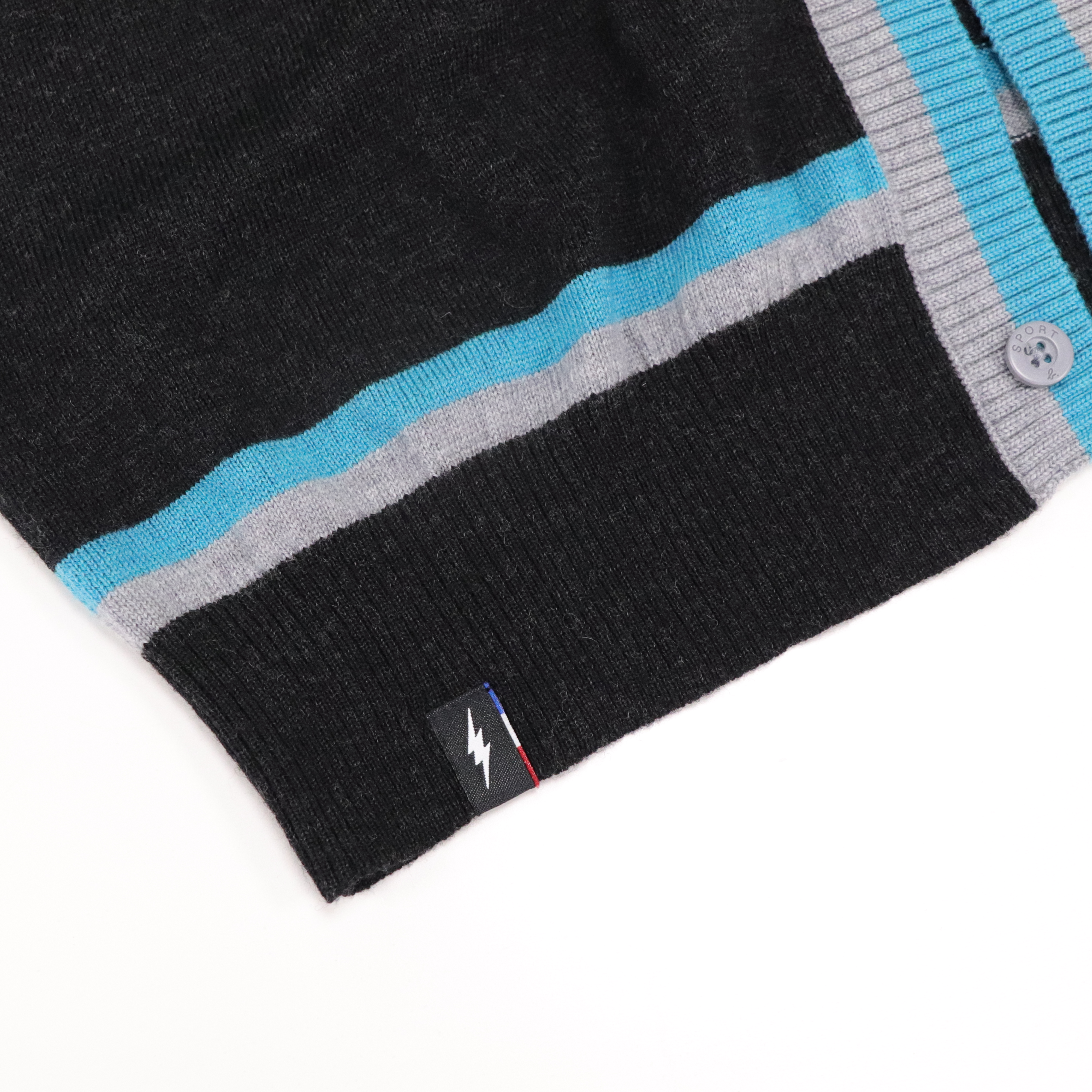 agnès b 亞妮斯比 黑色 針織 長衫-6