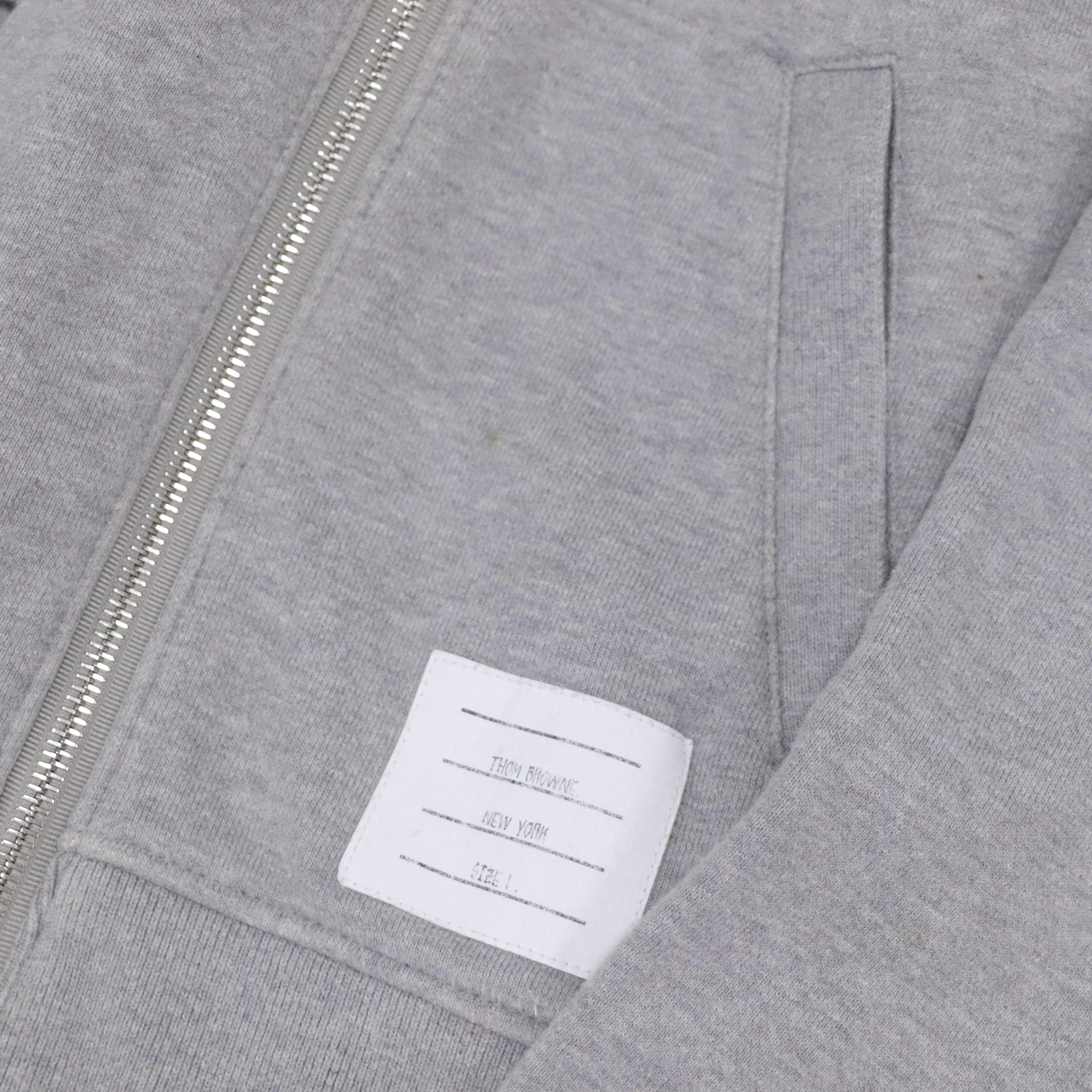 Thom browne 灰色帽T拉鍊外套-6