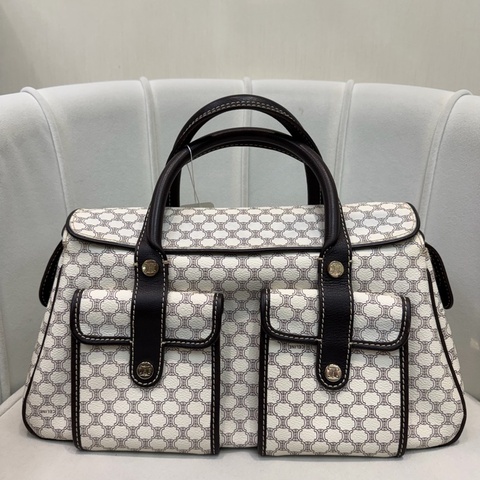CELINE 中古Macadam白色手提包XC223