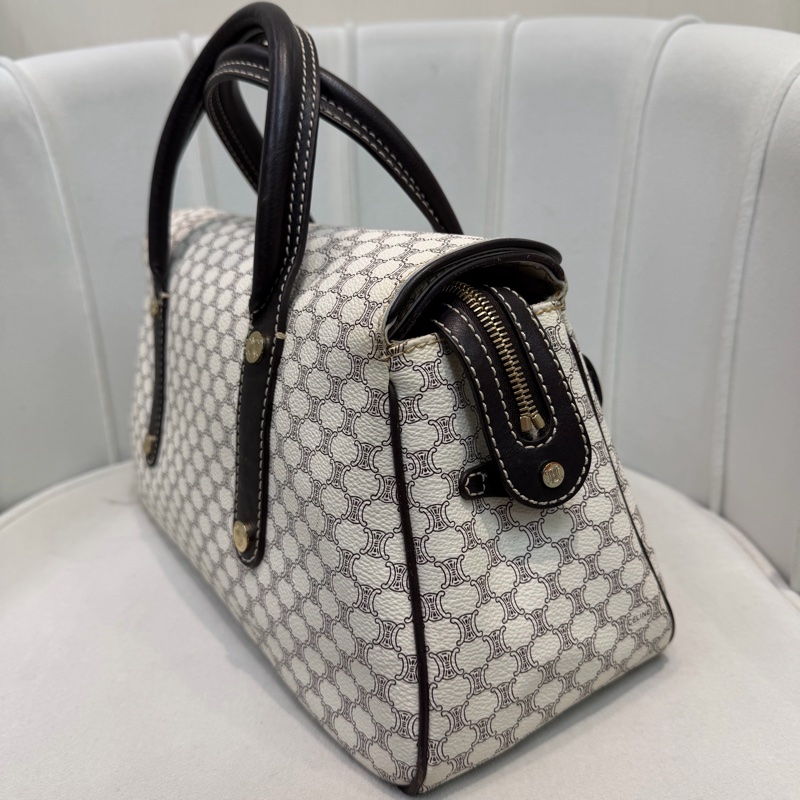 CELINE 中古Macadam白色手提包XC223-9