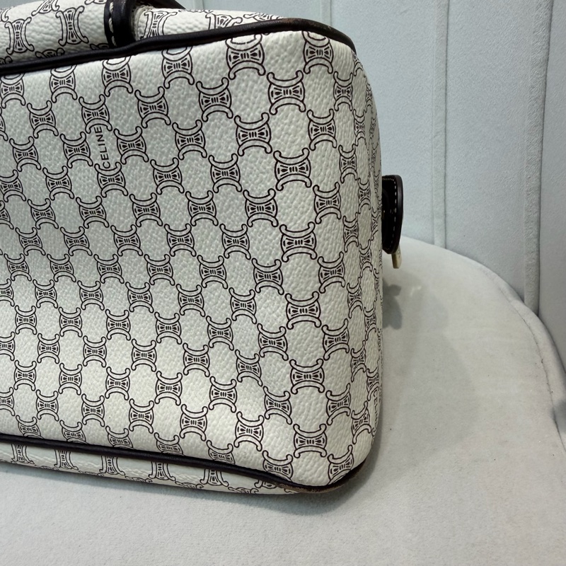 CELINE 中古Macadam白色手提包XC223-12