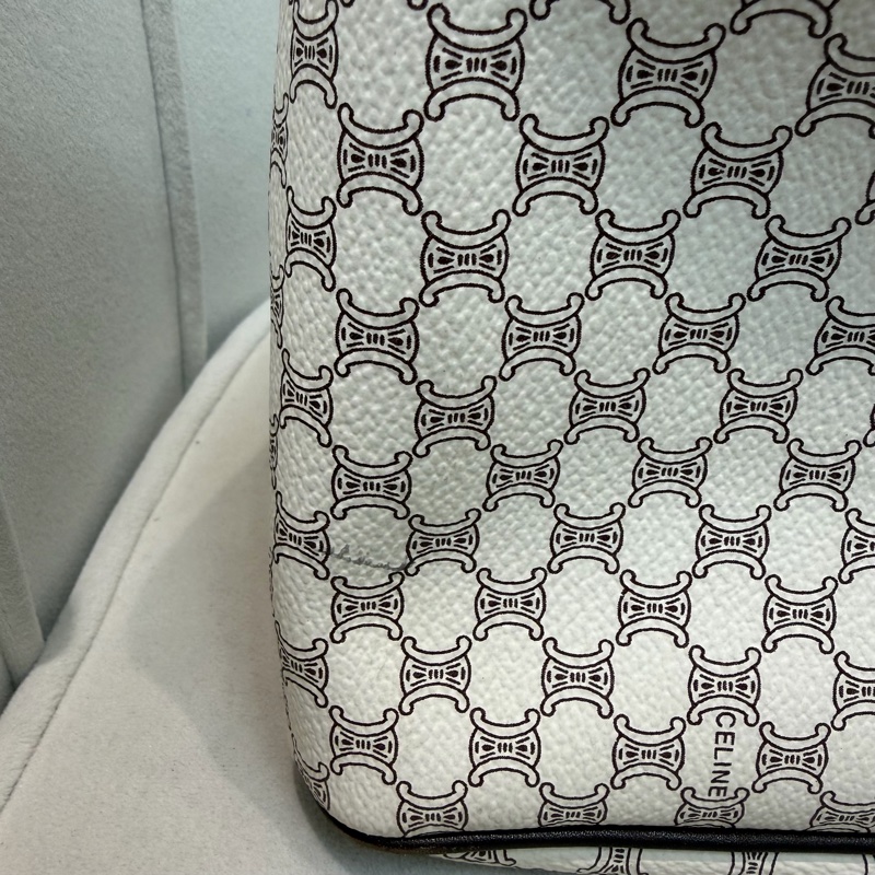 CELINE 中古Macadam白色手提包XC223-21