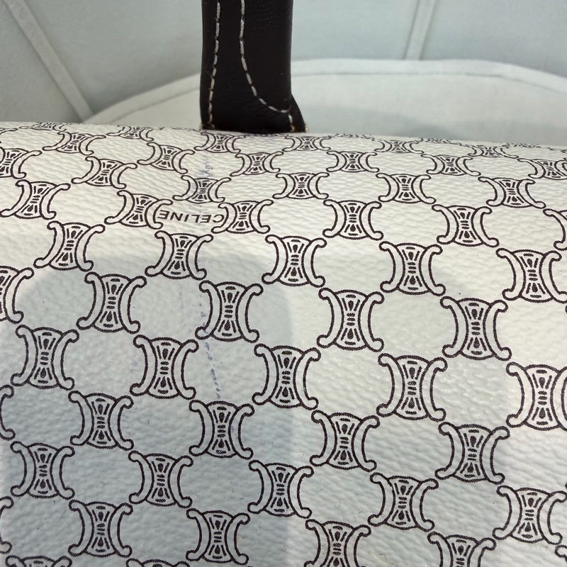 CELINE 中古Macadam白色手提包XC223-25