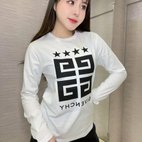 💎Han's house精品服飾💎GIVENCHY 紀梵希 刺繡 LOGO 長袖 白 現貨青年款=男成人 XS ~ S 原價8000