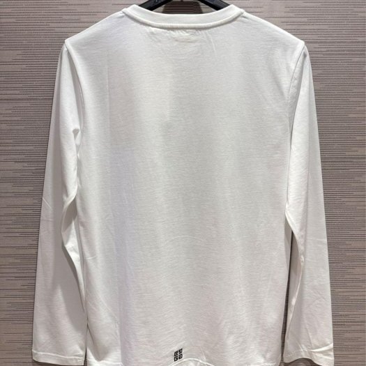 💎Han's house精品服飾💎GIVENCHY 紀梵希 刺繡 LOGO 長袖 白 現貨青年款=男成人 XS ~ S 原價8000-3