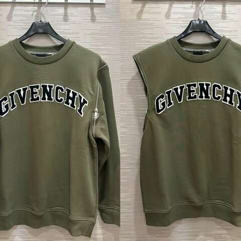 💎Han's house精品服飾💎GIVENCHY 紀梵希 刺繡 兩穿 背心 大學T  衛衣 現貨青年款