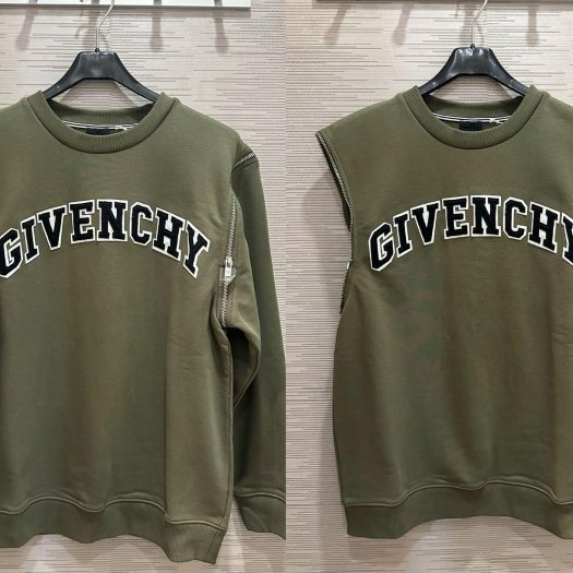 💎Han's house精品服飾💎GIVENCHY 紀梵希 刺繡 兩穿 背心 大學T 衛衣 現貨青年款-0