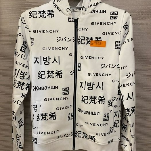 💎Han's house精品服飾💎 GIVENCHY 紀梵希 滿版 LOGO 連帽 外套 現貨 青年款 =女成人S M-1
