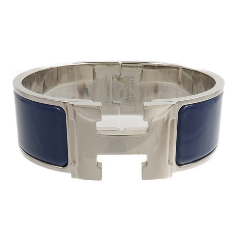 HERMES 金屬/琺瑯Clic Clac H Bracelet手鐲Bleu Abysse
