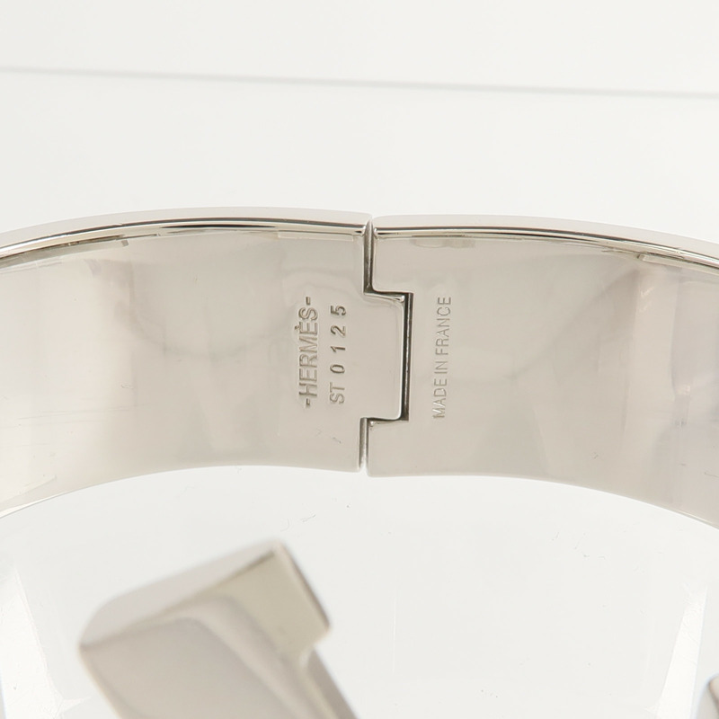 HERMES 金屬/琺瑯Clic Clac H Bracelet手鐲Bleu Abysse-6