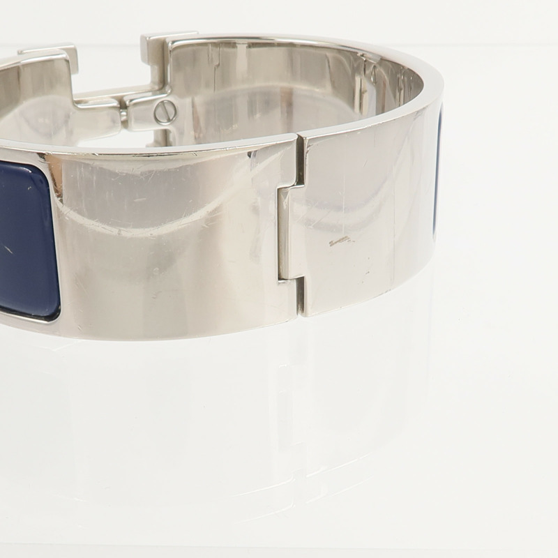 HERMES 金屬/琺瑯Clic Clac H Bracelet手鐲Bleu Abysse-8