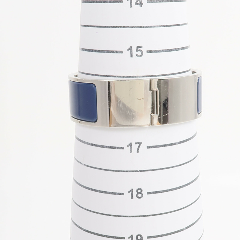 HERMES 金屬/琺瑯Clic Clac H Bracelet手鐲Bleu Abysse-9