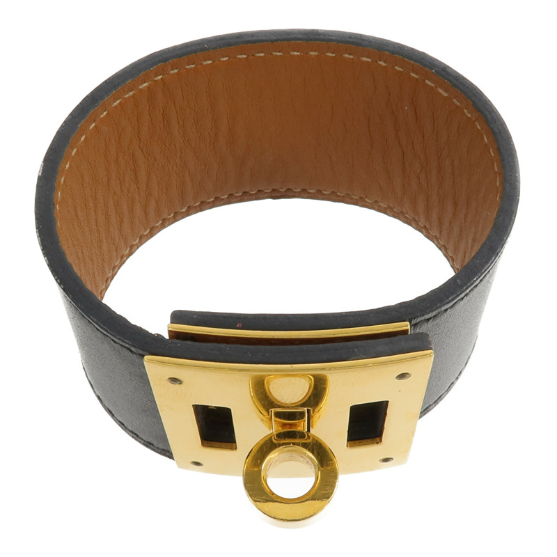 HERMES Swift皮革Kelly Dog Bracelet手帶Noir-3
