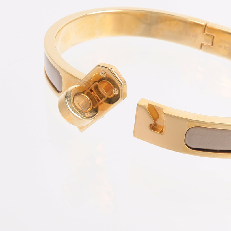 HERMES 金屬/琺瑯Mini Clic Kelly手鐲-6
