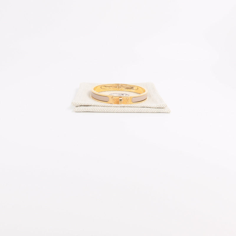 HERMES 金屬/琺瑯Mini Clic Kelly手鐲-8