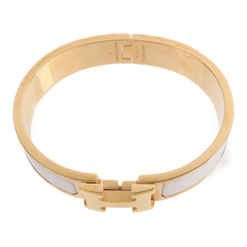 HERMES 金屬/琺瑯Clic H Bracelet手鐲-3