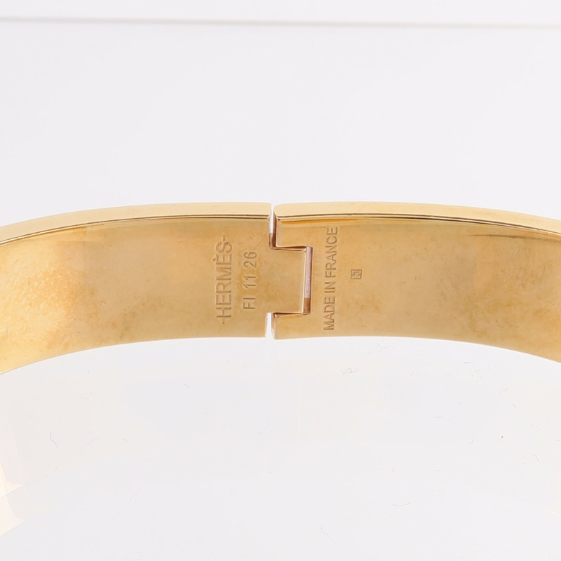 HERMES 金屬/琺瑯Clic H Bracelet手鐲-7
