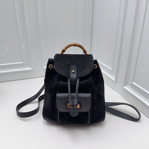 97新Gucci古馳vintage 竹節雙肩包
