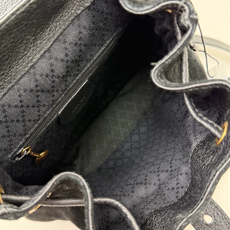 97新Gucci古馳vintage 竹節雙肩包-7
