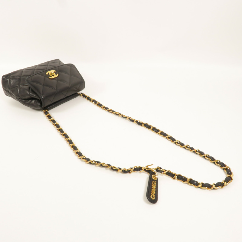 CHANEL 羊皮皮革Waist Bag鏈帶腰包-8
