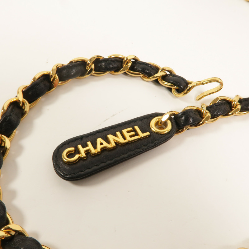 CHANEL 羊皮皮革Waist Bag鏈帶腰包-10