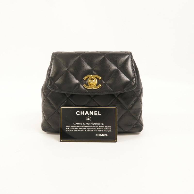 CHANEL 羊皮皮革Waist Bag鏈帶腰包-12