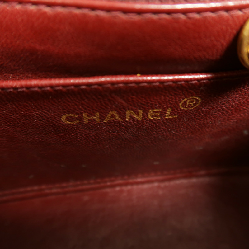 CHANEL 羊皮皮革Chain Shoulder鏈帶肩背袋-5