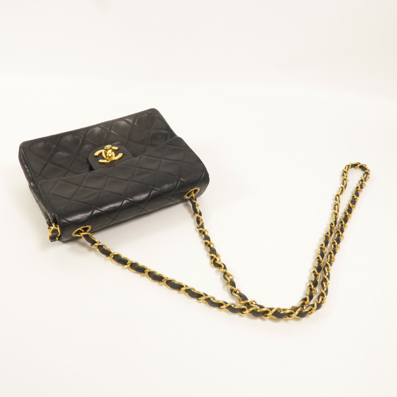 CHANEL 羊皮皮革Chain Shoulder鏈帶肩背袋-7